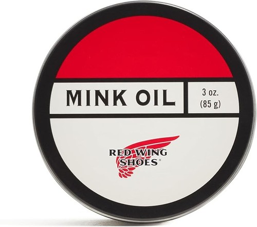 Red wing mink oil leather - red,
