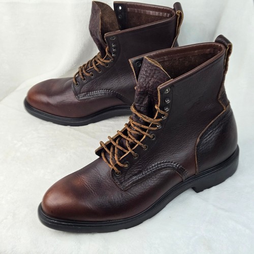 Red wing brown leather lace - brown, up